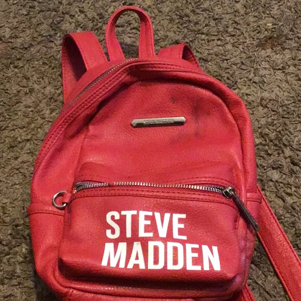 Steve Madden bag one stain in a broken zipper